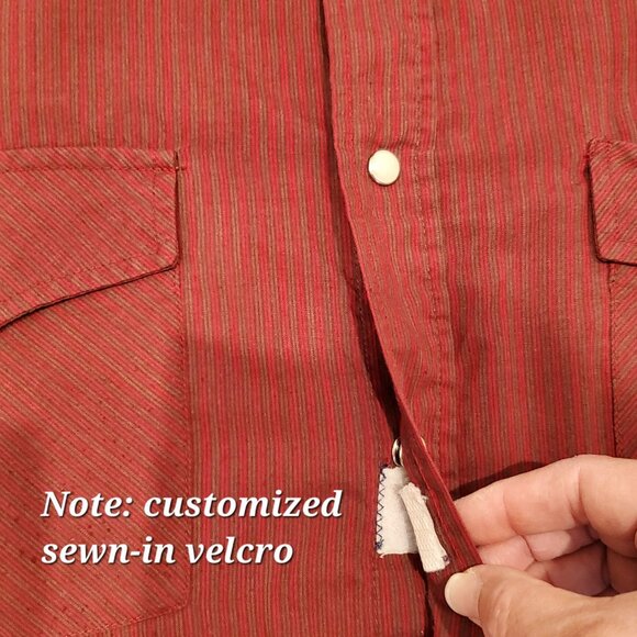 STONERIVER Men's Red XXL Short-Sleeve Western Pearl Snap Button Down Work Shirt - Picture 4 of 6